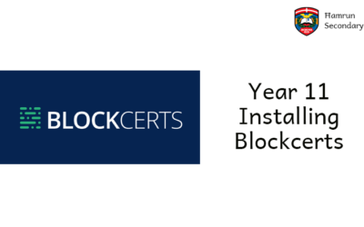 Year 11 – Installation of Blockcerts