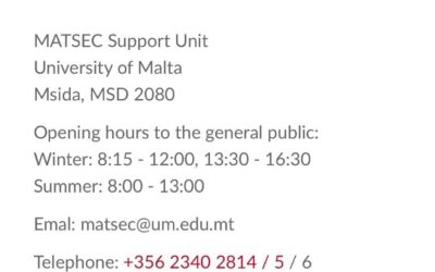 MATSEC meeting for Parents
