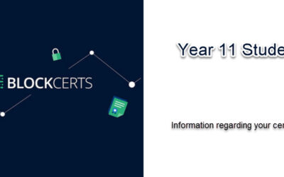 Blockcerts – Year 11 Certificates