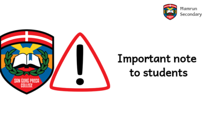 Before we start back to school – some important information for this scholastic year.